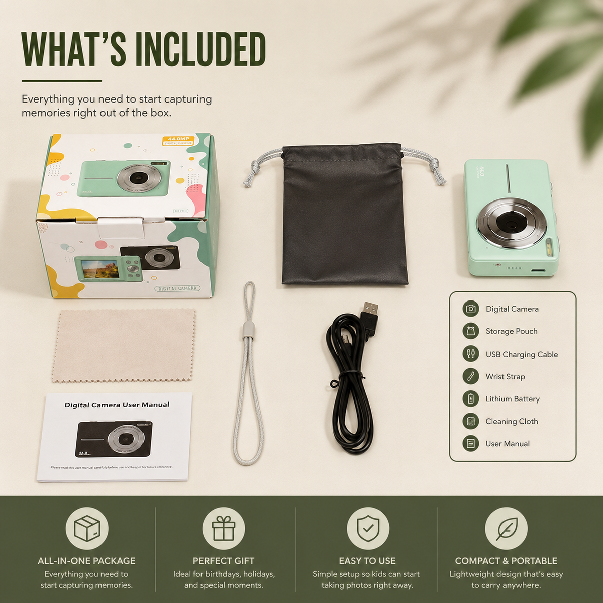 Kids Mini Digital Camera – HD Portable Camera for Boys & Girls