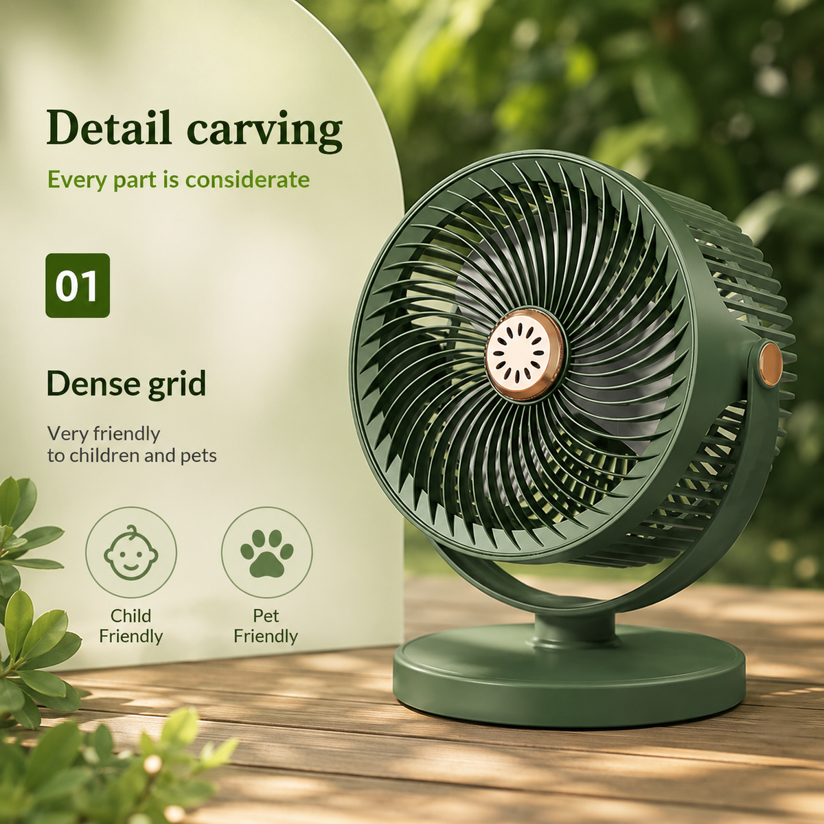 Solar-Powered Outdoor Circulating Fan