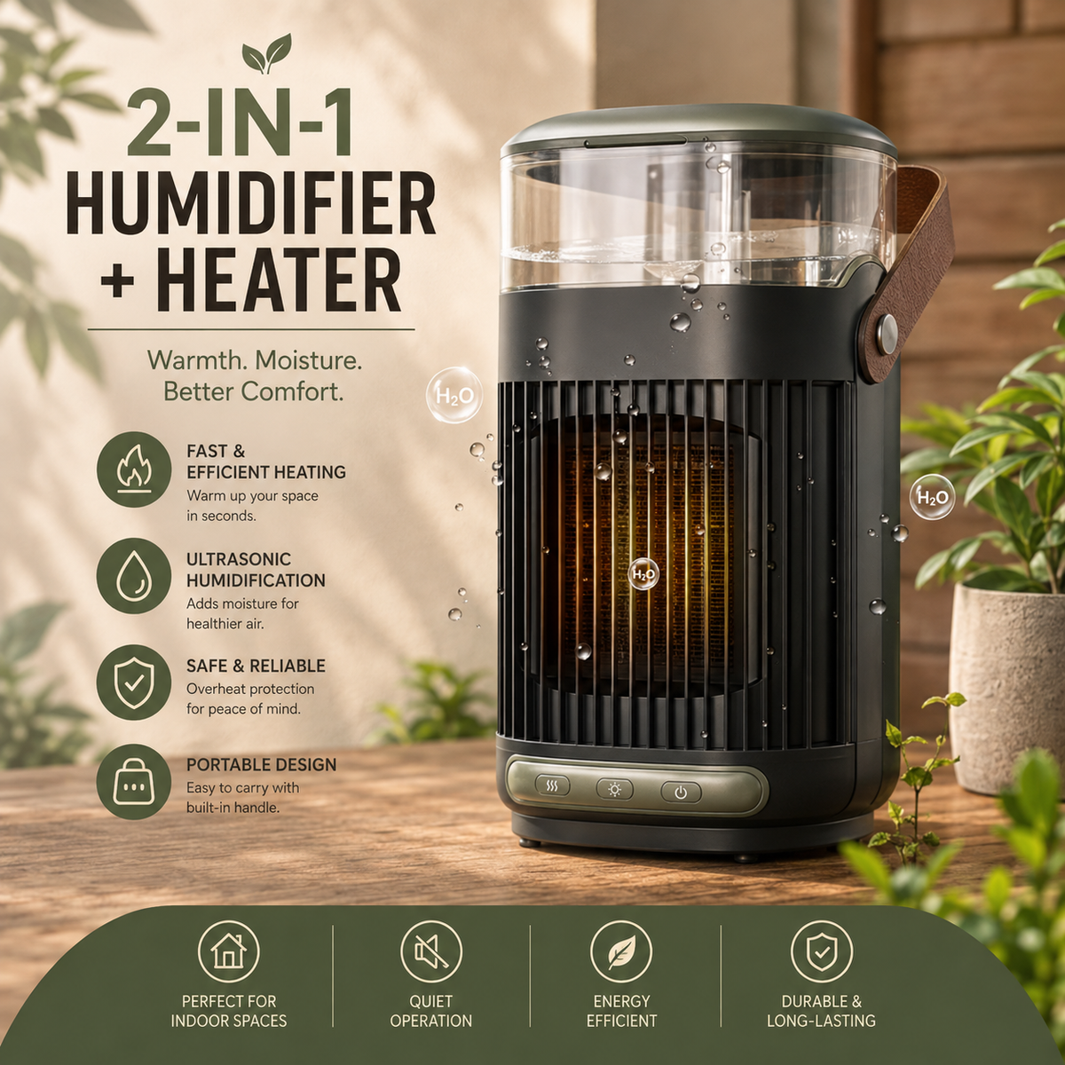 WarmMist 2-in-1 Portable Heater & Humidifier