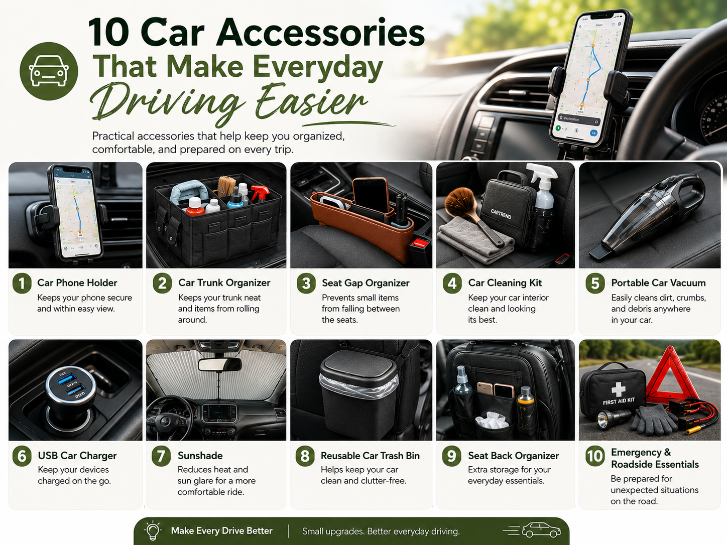 10 Car Accessories That Make Everyday Driving Easier