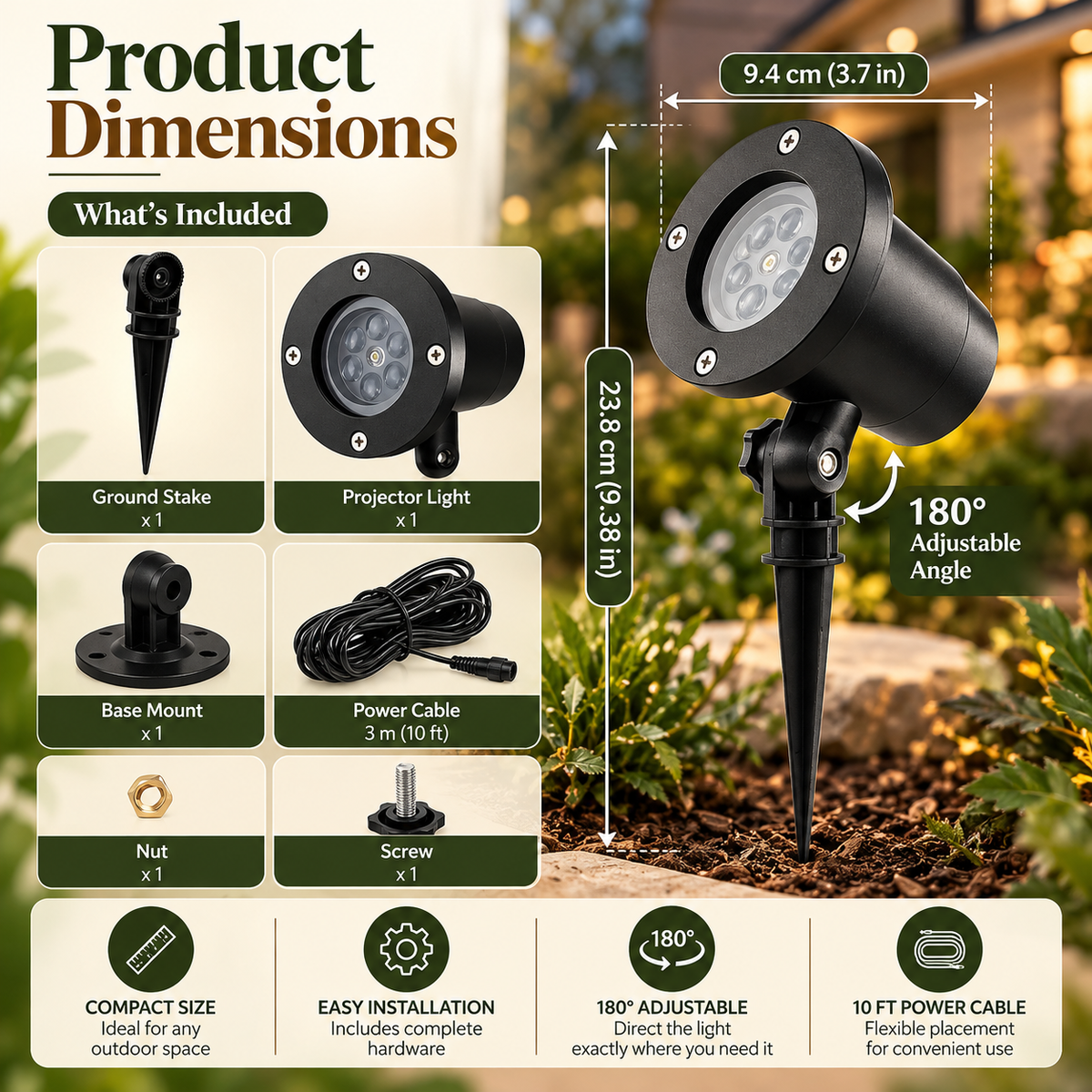 48-Pattern Christmas Laser Projector Light – Outdoor Snowflake & Holiday LED Landscape Lighting