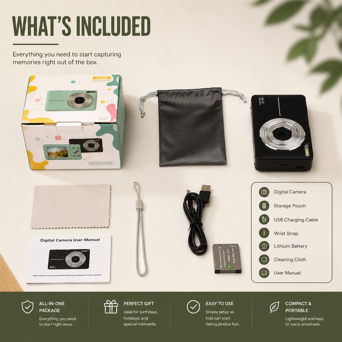 Kids Mini Digital Camera – HD Portable Camera for Boys & Girls