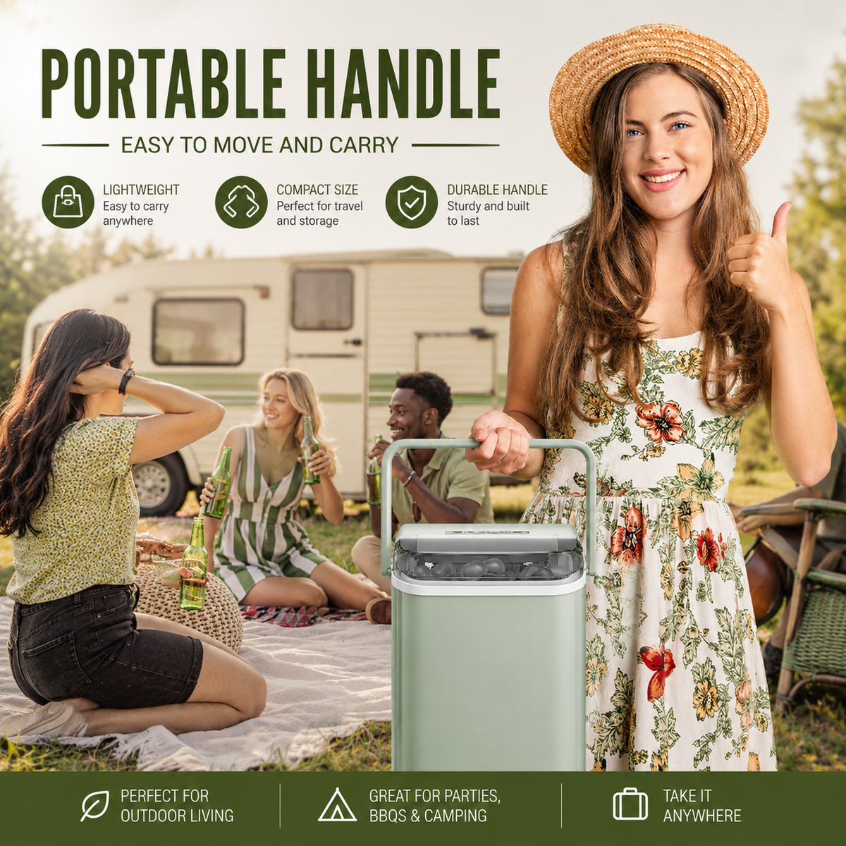 Portable Ice Maker – Fast-Making Countertop Ice Machine