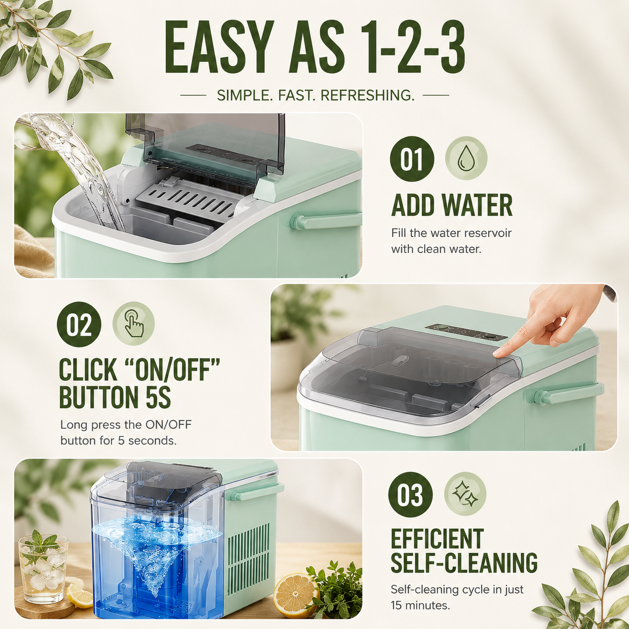 Portable Ice Maker – Fast-Making Countertop Ice Machine