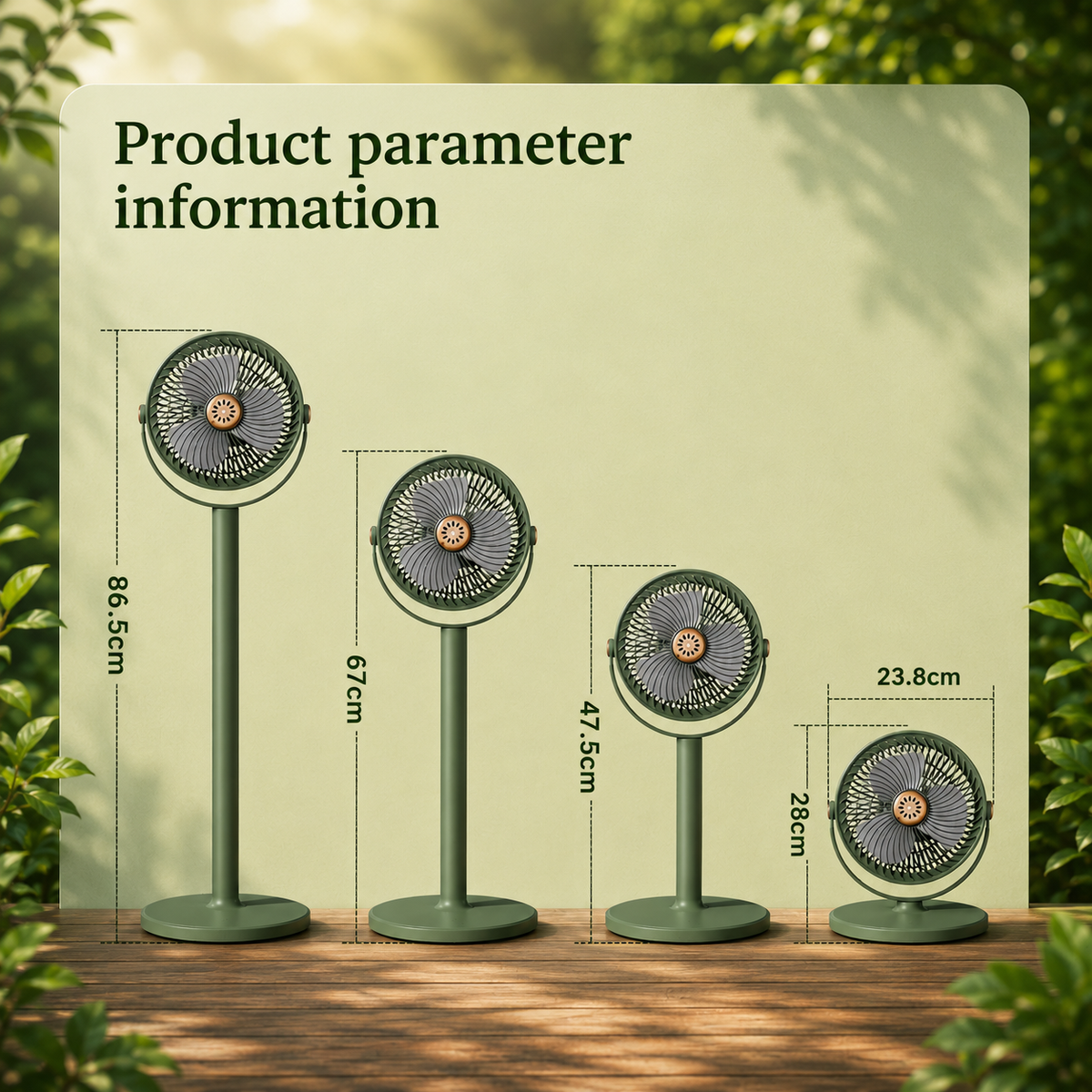 Solar-Powered Outdoor Circulating Fan