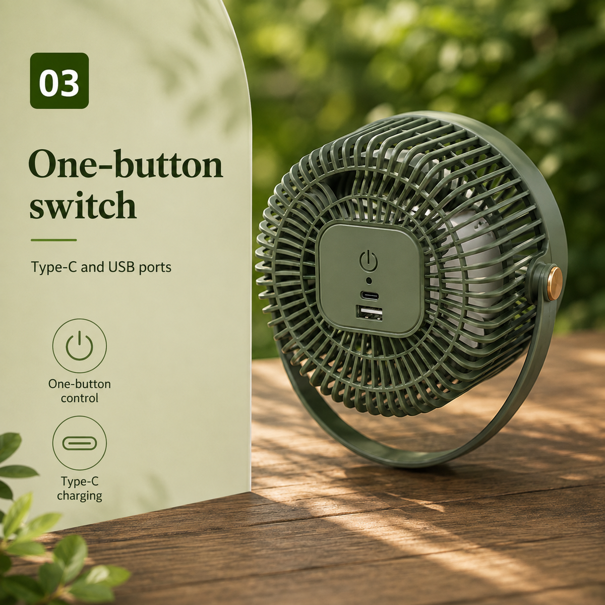 Solar-Powered Outdoor Circulating Fan