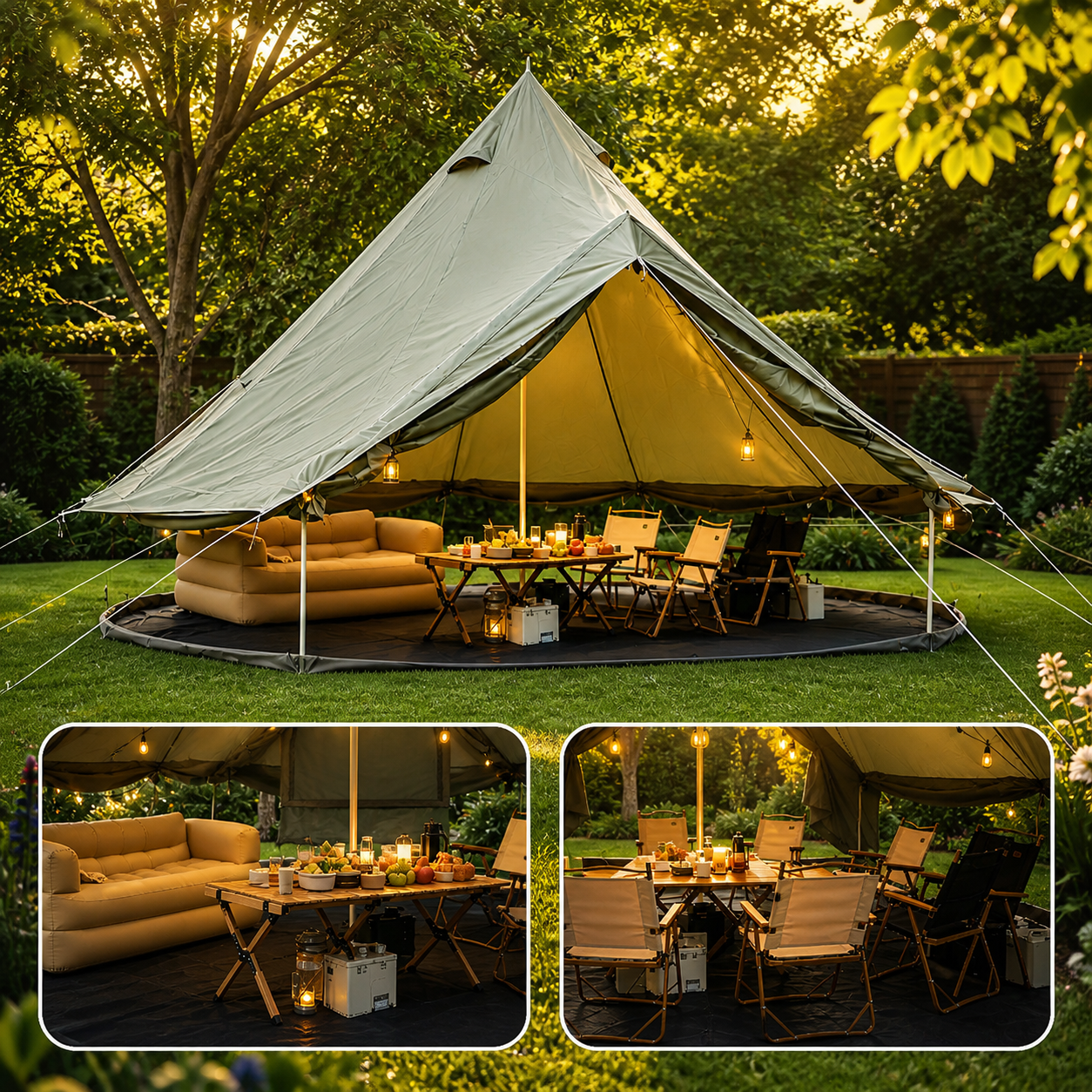 Spacious Oxford Canvas Glamping Shelter